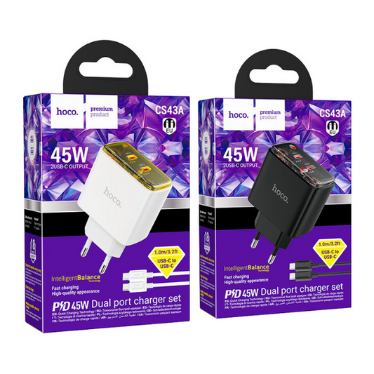 Cargador HOCO CS43A 45W (SET COMPLETO)