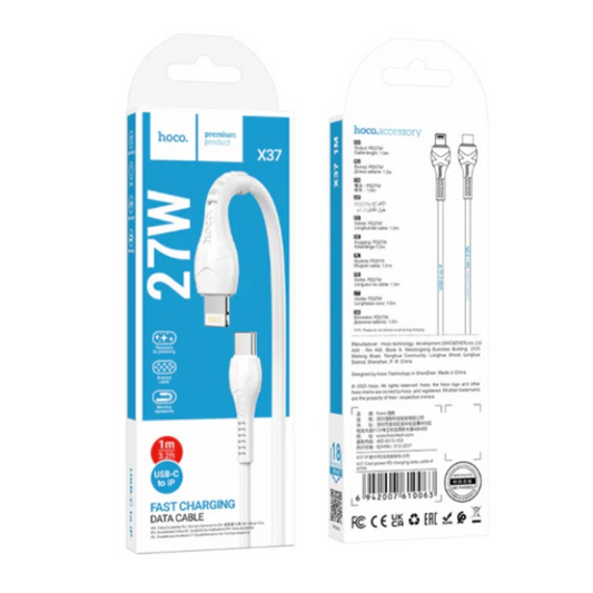 CABLE TIPO C - IPHONE HOCO X37 27W