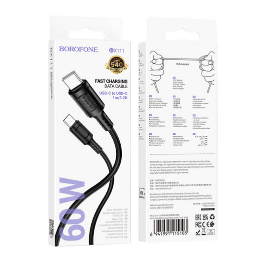 CABLE TIPO C -  BOROFONE BX111 60W (Carga Rápida ⚡)