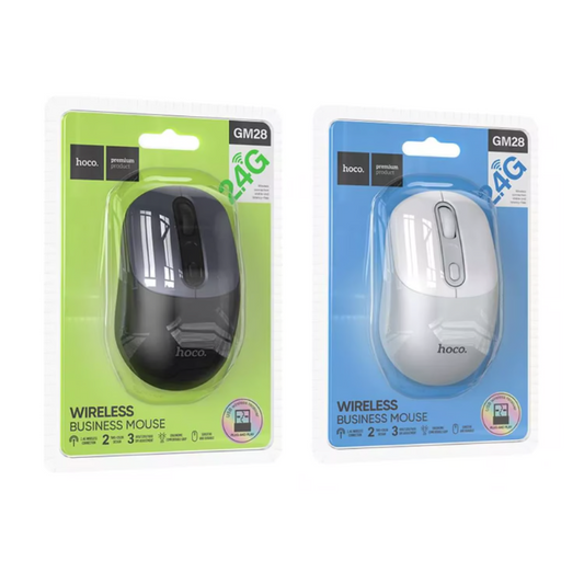 Mouse Inalámbrico HOCO GM28 (NEGRO Y BLANCO)