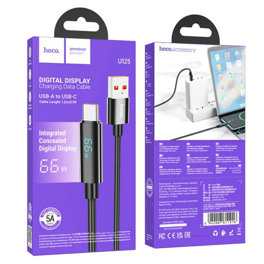 CABLE USB - TIPO C HOCO U125 66W