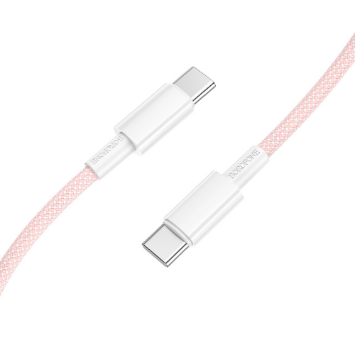 Cable Tipo C - Tipo C BOROFONE BX117  (60W) (ROSADO)