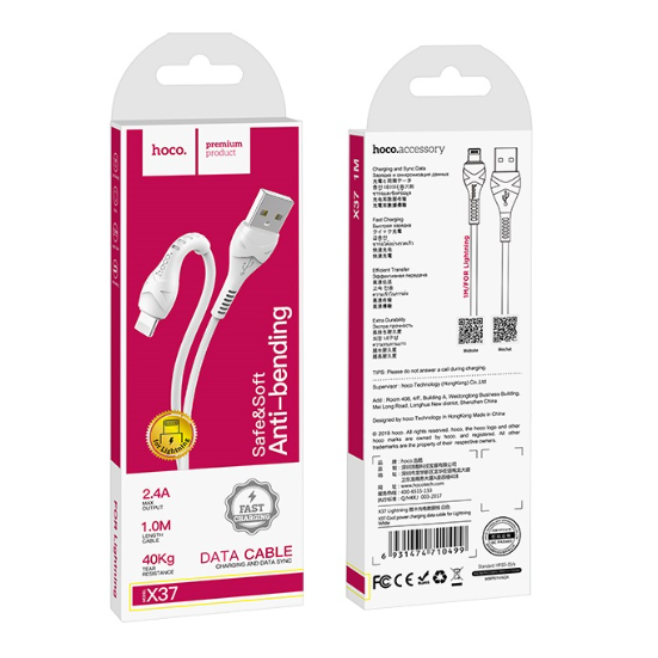 Cable de Carga HOCO X37 2.4Amp USB – LIGHTING